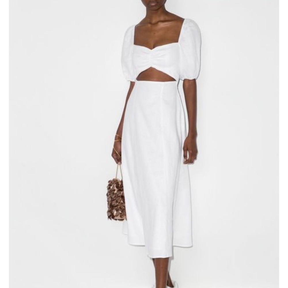 Reformation Pompano Linen Midi Dress